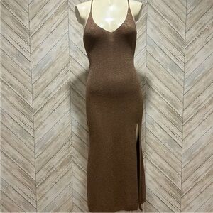 Spell Brown Backless Dress
